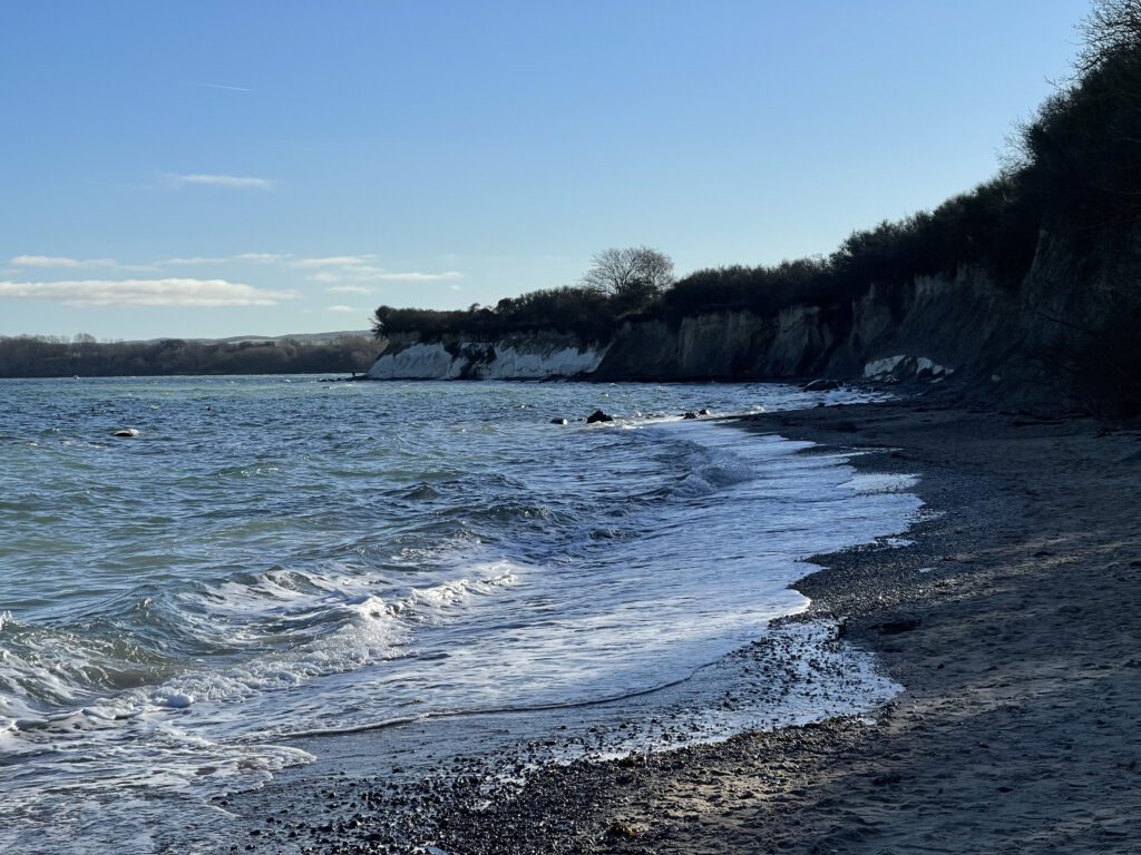 Strand von Glowe im Winter